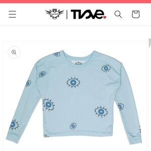 T2 LOVE  girls evil eye Print Long Sleeve Top